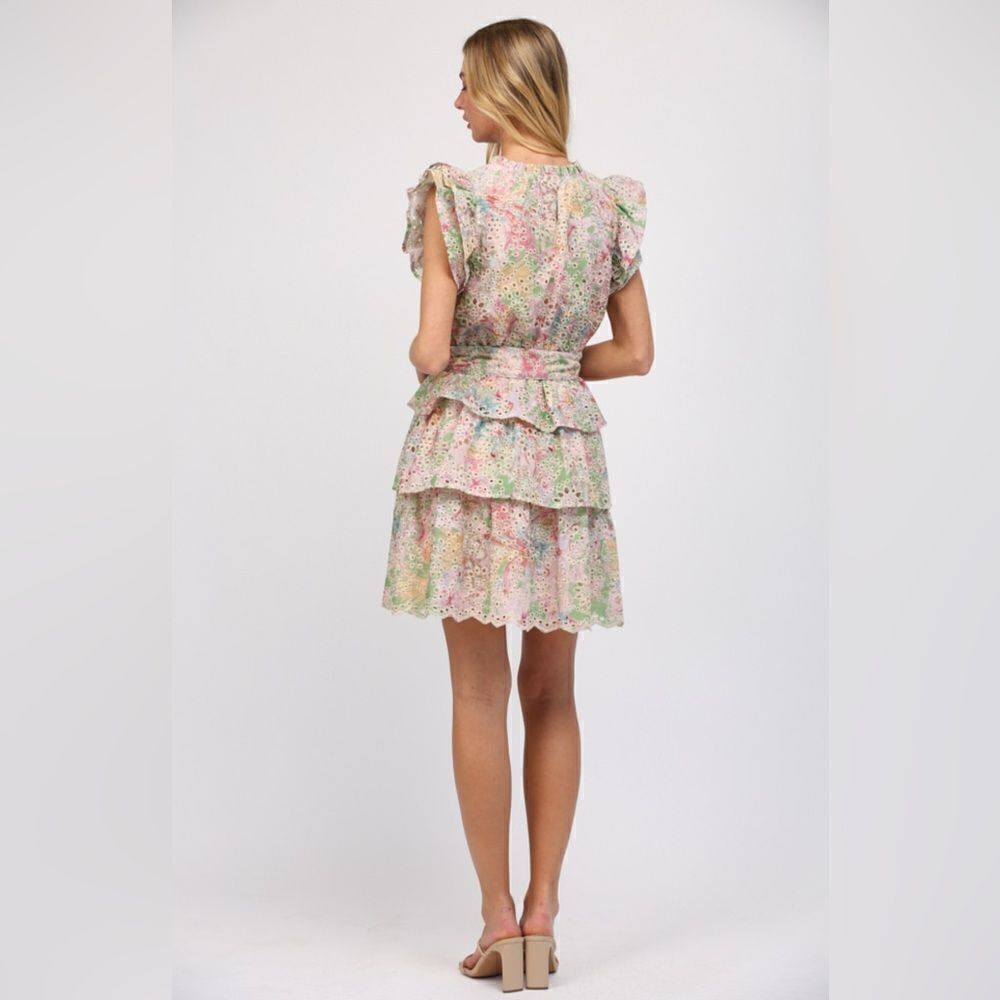 031. EYELET TIERED DRESS - Picture 9 of 10